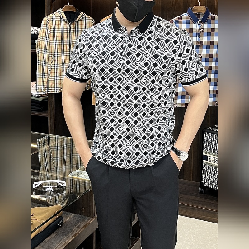 D&G 2025ss蛇年新款 迪奧翻領精品短袖T恤 官網同步 高端品質三D印花款