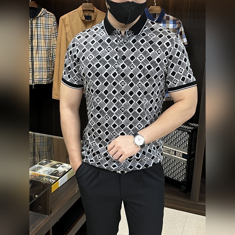 D&G 2025ss蛇年新款 迪奧翻領精品短袖T恤 官網同步 高端品質三D印花款