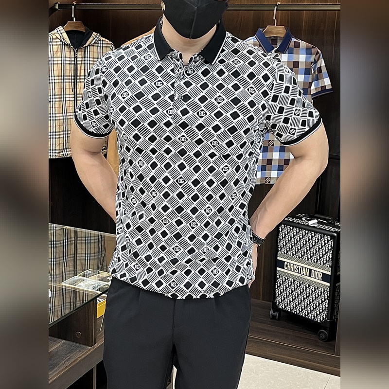 D&G 2025ss蛇年新款 迪奧翻領精品短袖T恤 官網同步 高端品質三D印花款