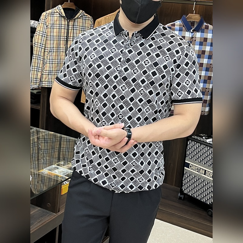 D&G 2025ss蛇年新款 迪奧翻領精品短袖T恤 官網同步 高端品質三D印花款