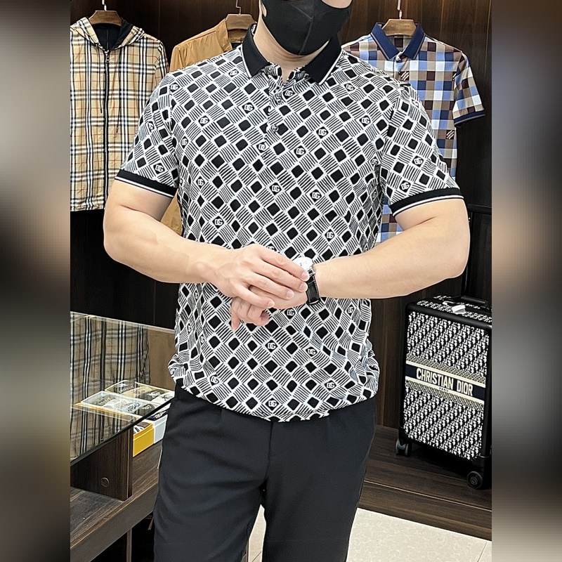 D&G 2025ss蛇年新款 迪奧翻領精品短袖T恤 官網同步 高端品質三D印花款