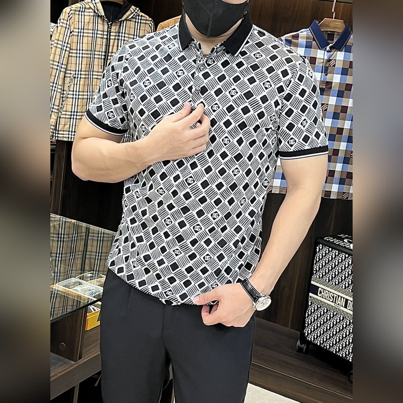 D&G 2025ss蛇年新款 迪奧翻領精品短袖T恤 官網同步 高端品質三D印花款