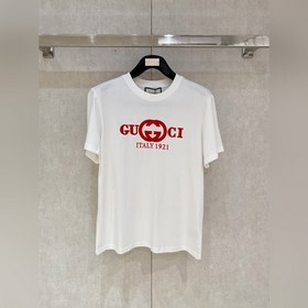 Gucci 25ss春夏新款首發專櫃最新款短袖圓領T恤 高端訂制 設計前衛時尚！