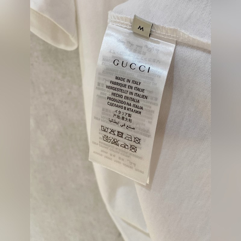 Gucci 25ss春夏新款首發專櫃最新款短袖圓領T恤 高端訂制 設計前衛時尚！