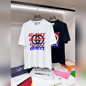 Gucci 獨家專供春季新款 古馳時尚休閑圓領短袖，純棉面料原單工藝高端歐版原單