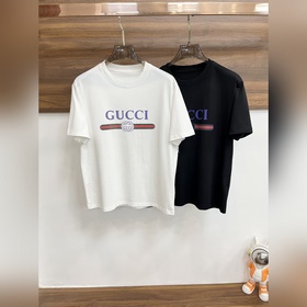 Gucci 獨家專供秋季新款 古馳時尚休閑圓領短袖，高密度320克純棉面料，高