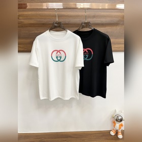 Gucci 獨家專供秋季新款 古馳時尚休閑圓領短袖，高密度320克純棉面料，高