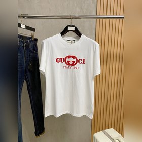 Gucci 25ss春夏新款首發專櫃最新款短袖圓領T恤 高端訂制 設計前衛時尚！