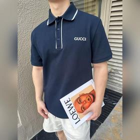 GUCCI飾繡花POLO衫 面料選擇： 采用100%純棉珠地布，在傳統珠地布基礎