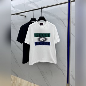Gucci·古馳 2025FW春夏新品圓領打底外穿T恤，立體感logo微廓形半袖