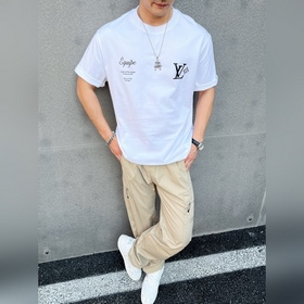 Louis Vuitton 獨家專供秋季新款 驢牌時尚休閑圓領短袖，高密度32