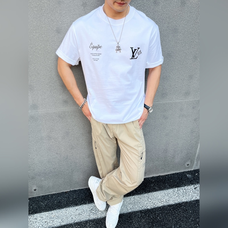 Louis Vuitton 獨家專供秋季新款 驢牌時尚休閑圓領短袖，高密度32