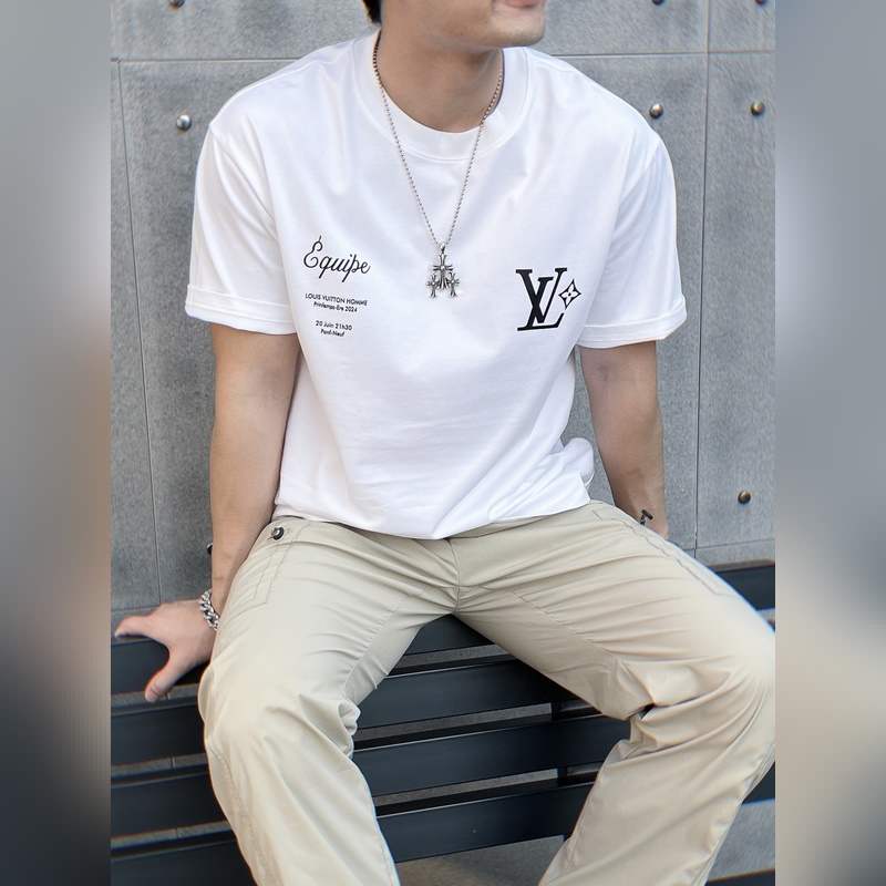 Louis Vuitton 獨家專供秋季新款 驢牌時尚休閑圓領短袖，高密度32