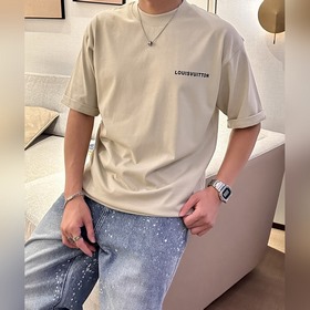 Lv 2025春夏款/官網同步 面料采用重磅純棉精梳棉面料，OS寬松版型，上身版