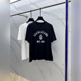 PRADA·普拉達 2025春夏新款首發專櫃最新款短袖圓領T恤 高端訂制 設計前