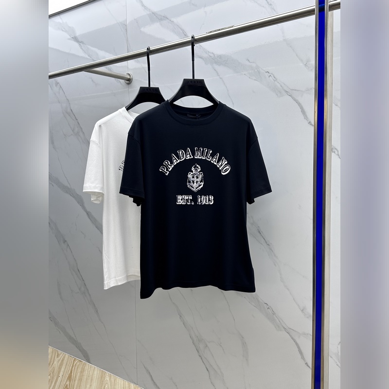 PRADA·普拉達 2025春夏新款首發專櫃最新款短袖圓領T恤 高端訂制 設計前