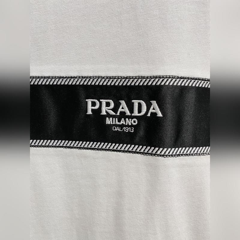普拉達 Prada 25ss春夏新款首發專櫃最新款短袖圓領T恤 高端訂制 設計前