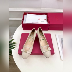 Valentino 華倫天奴 2025ss早春新品 BOWOW石頭紋牛皮單鞋上新