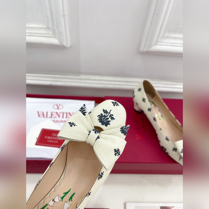 Valentino 華倫天奴 2025ss早春新品 BOWOW 絲質(zhì)花卉印花高跟