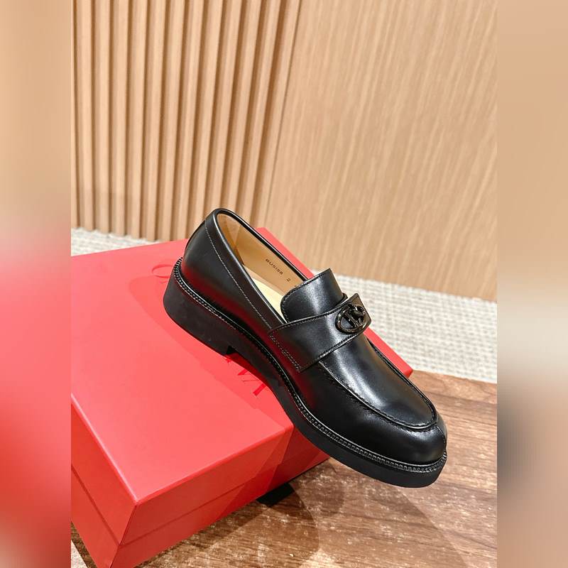 VALENTINO 華倫天奴男士新款樂福鞋 潮流新造型旋轉造型扣 舒適輕底 Si