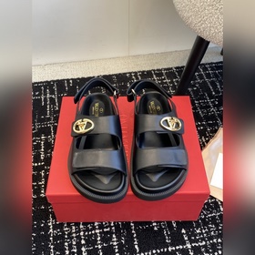 代購(gòu)級(jí) Valentino 華倫天奴25款大V扣魔術(shù)貼沙灘涼鞋 魔術(shù)貼休閑涼鞋