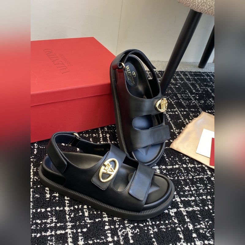 代購級 Valentino 華倫天奴25款大V扣魔術(shù)貼沙灘涼鞋 魔術(shù)貼休閑涼鞋