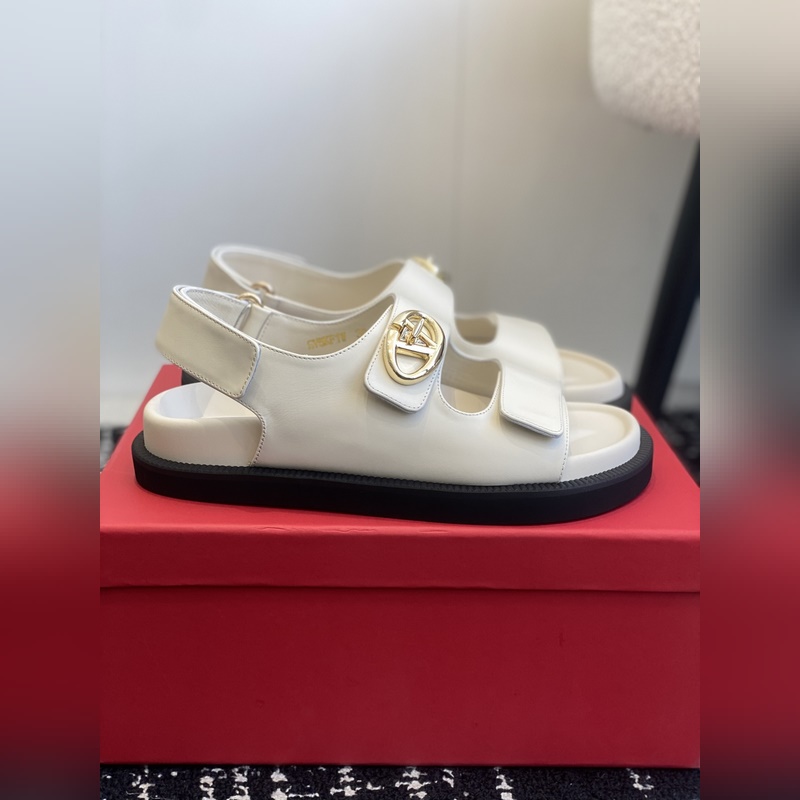 代購(gòu)級(jí) Valentino 華倫天奴25款大V扣魔術(shù)貼沙灘涼鞋 魔術(shù)貼休閑涼鞋