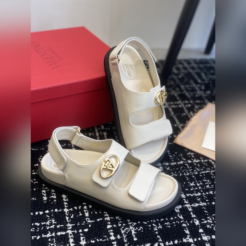 代購(gòu)級(jí) Valentino 華倫天奴25款大V扣魔術(shù)貼沙灘涼鞋 魔術(shù)貼休閑涼鞋