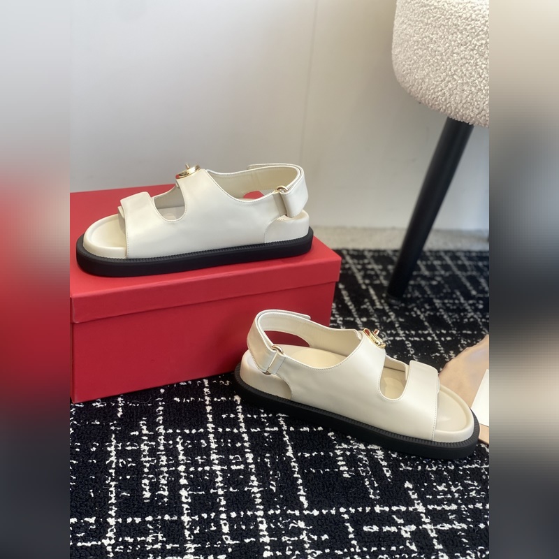 代購(gòu)級(jí) Valentino 華倫天奴25款大V扣魔術(shù)貼沙灘涼鞋 魔術(shù)貼休閑涼鞋