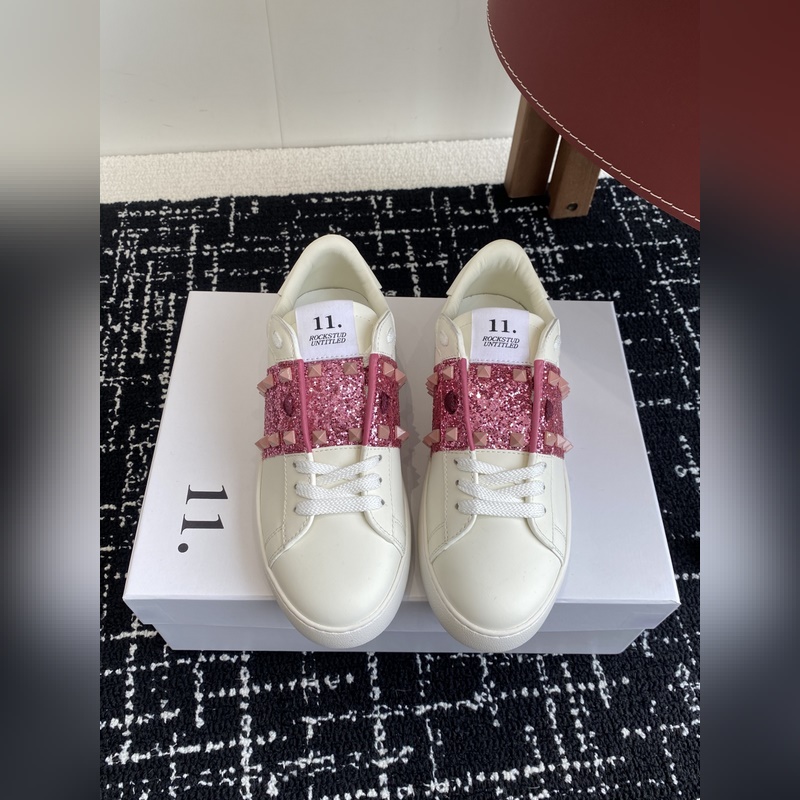 代購級 Valentino 經典升級 低幫綁帶運動鞋、休閑鞋 男士女士真皮闆鞋