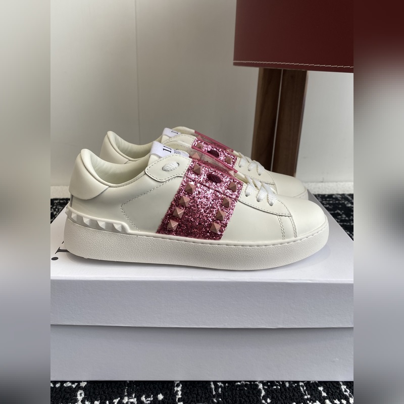 代購級 Valentino 經典升級 低幫綁帶運動鞋、休閑鞋 男士女士真皮闆鞋