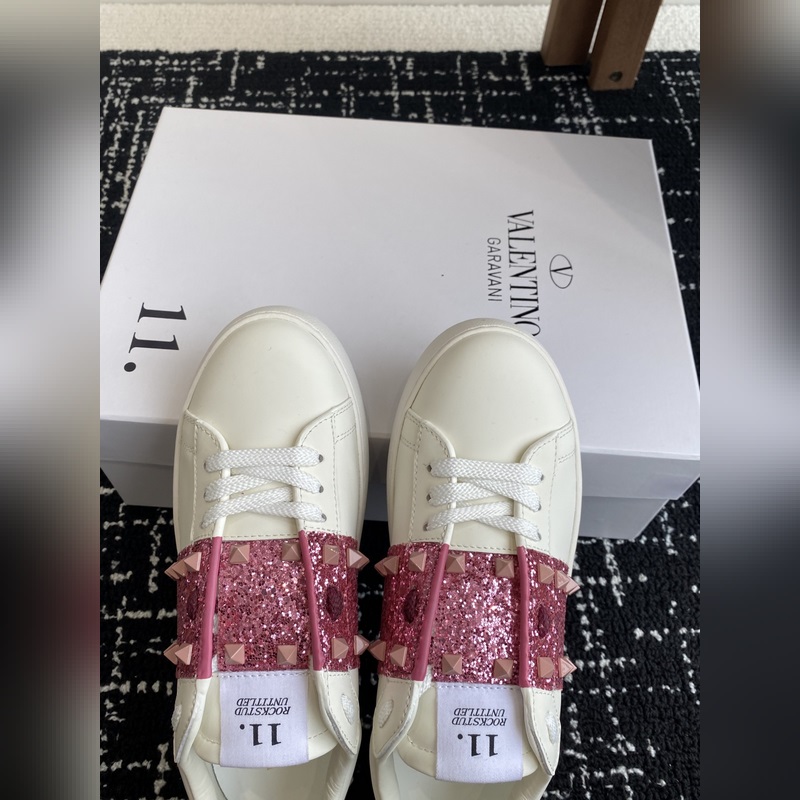 代購級 Valentino 經典升級 低幫綁帶運動鞋、休閑鞋 男士女士真皮闆鞋