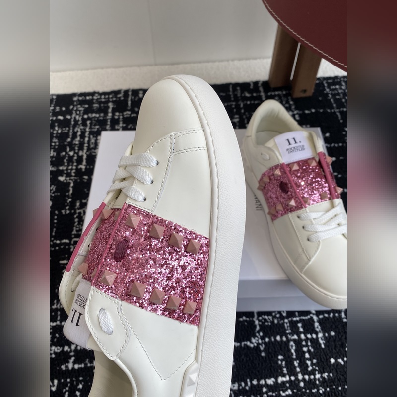 代購級 Valentino 經典升級 低幫綁帶運動鞋、休閑鞋 男士女士真皮闆鞋