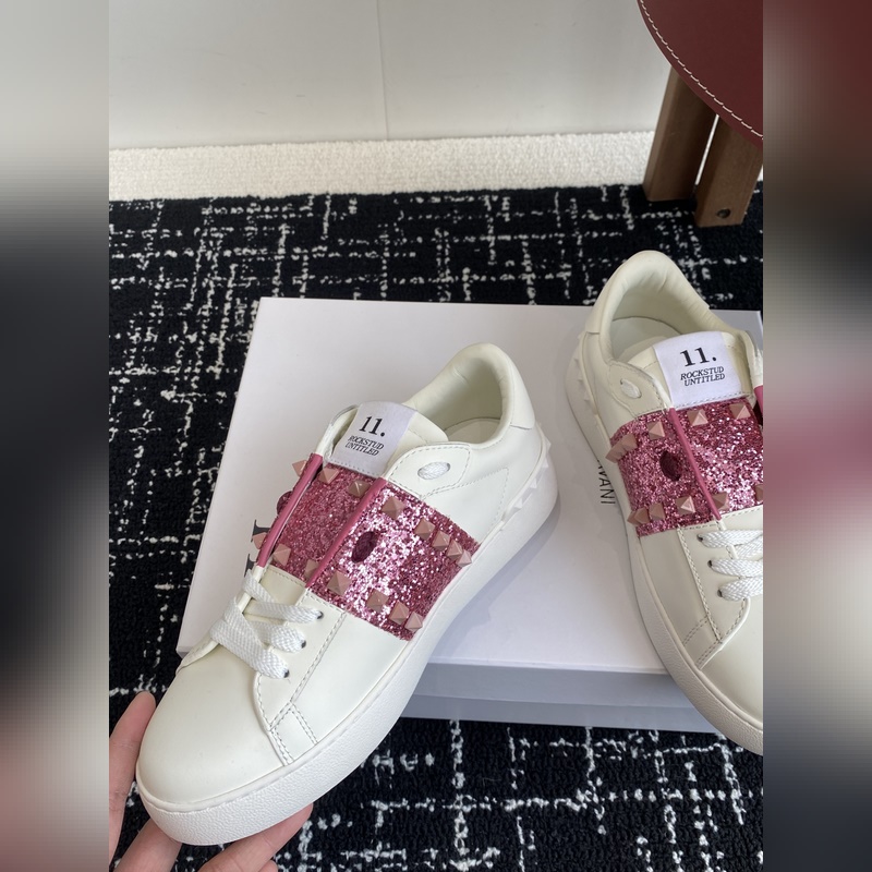 代購級 Valentino 經典升級 低幫綁帶運動鞋、休閑鞋 男士女士真皮闆鞋