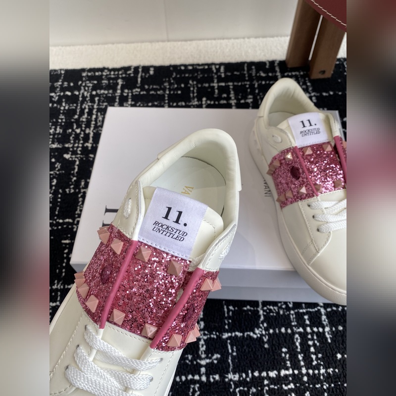 代購級 Valentino 經典升級 低幫綁帶運動鞋、休閑鞋 男士女士真皮闆鞋