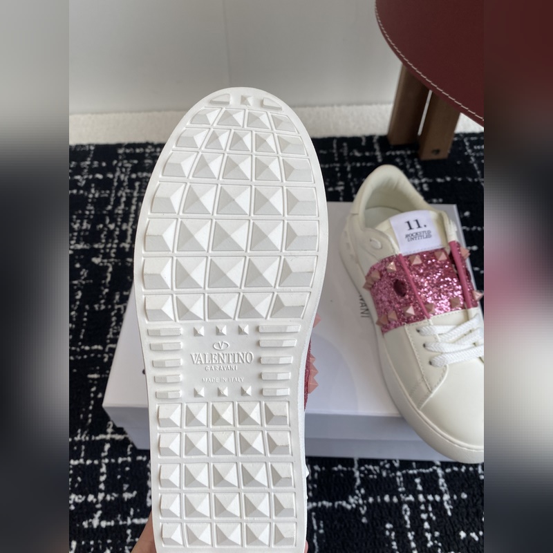 代購級 Valentino 經典升級 低幫綁帶運動鞋、休閑鞋 男士女士真皮闆鞋