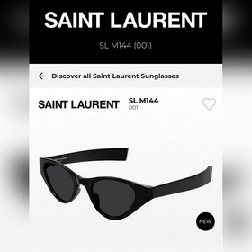 SAINT LAURENT . 新品 SL M144 腿上刻印SAINT LA