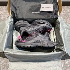 頂級版本 Balenciaga巴黎世家 3XL 圓頭系帶 老爹鞋 油墨灰格子布