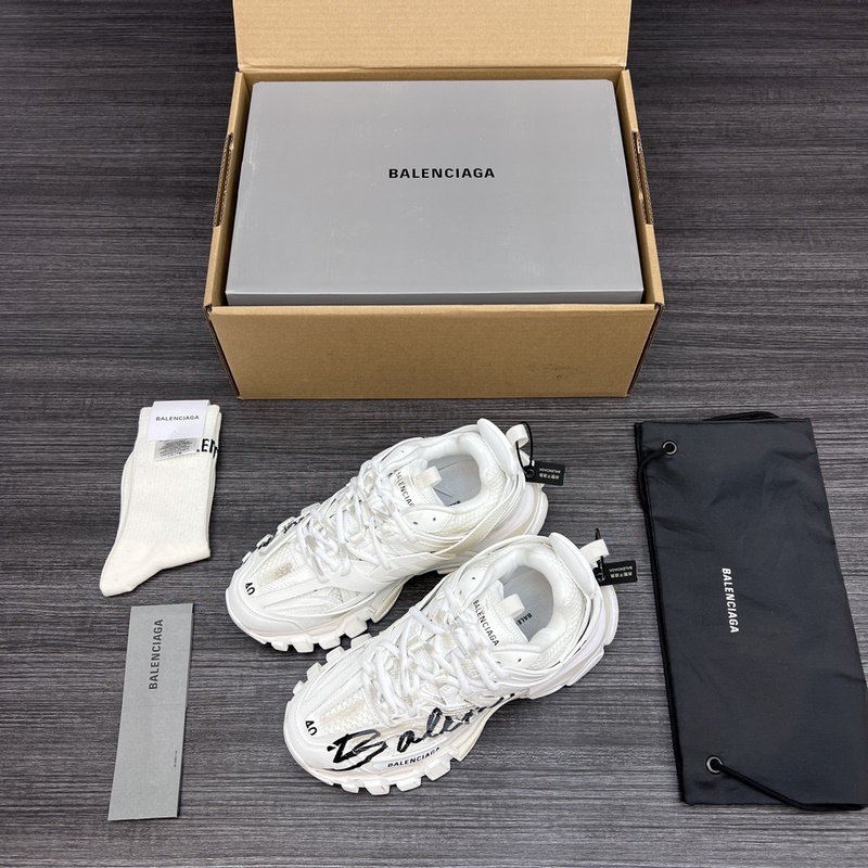 純原版本 無美人尖 市場天花闆 巴黎世家3.0 白色塗鴉做舊 三代戶外概念鞋 B