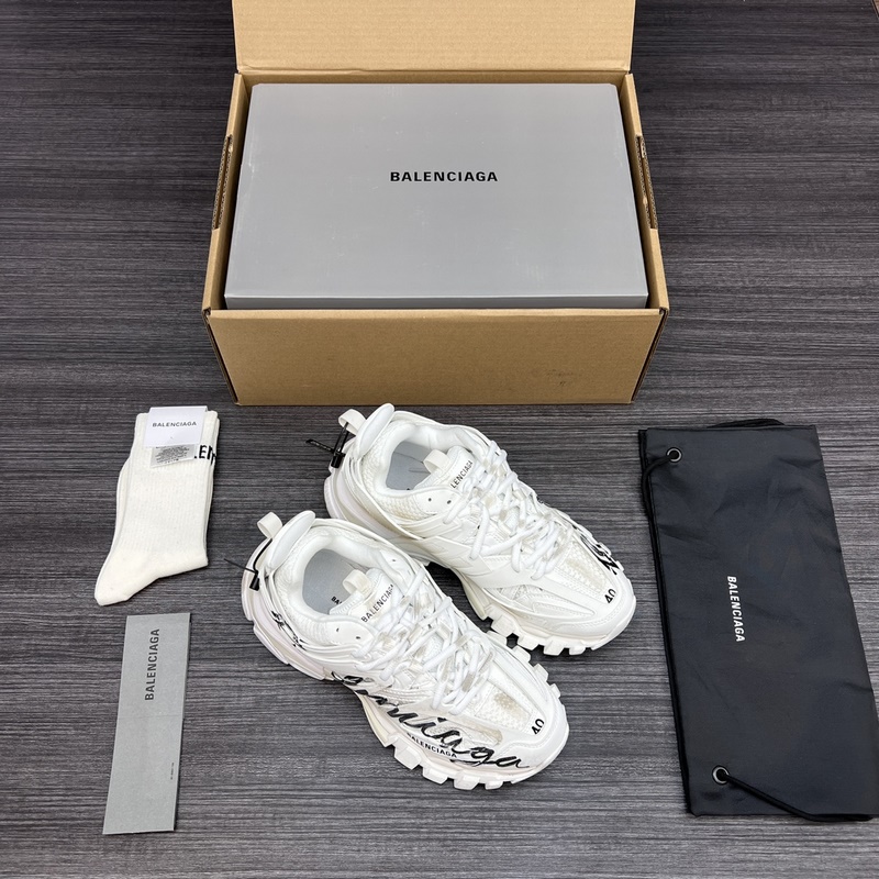 純原版本 無美人尖 市場天花闆 巴黎世家3.0 白色塗鴉做舊 三代戶外概念鞋 B