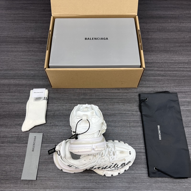 純原版本 無美人尖 市場天花闆 巴黎世家3.0 白色塗鴉做舊 三代戶外概念鞋 B