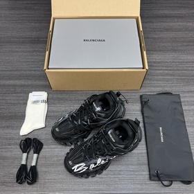 純原版本 無美人尖 市場天花闆 巴黎世家3.0 黑色塗鴉做舊 三代戶外概念鞋 B