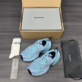 純原版本Balenciaga巴黎世家 6XL 圓頭系帶 低幫 老爹鞋湖藍色。重工