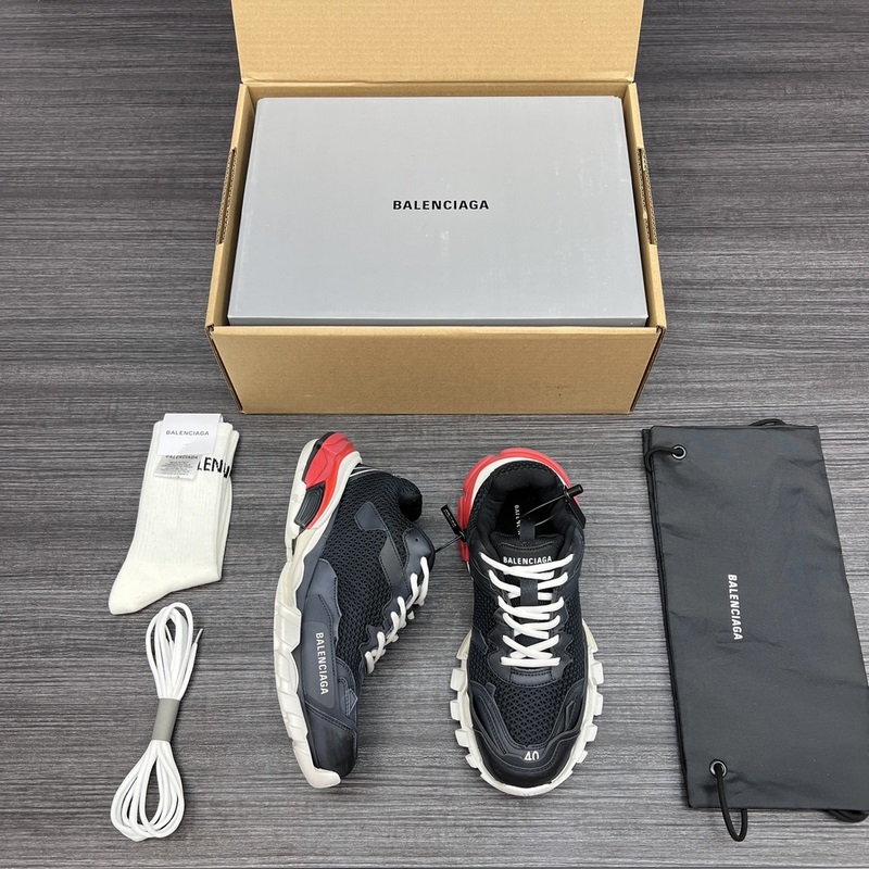 純?cè)姹?無(wú)美人尖 市場(chǎng)天花闆 巴黎世家3.0網(wǎng)面款三代戶外概念鞋 Balenc