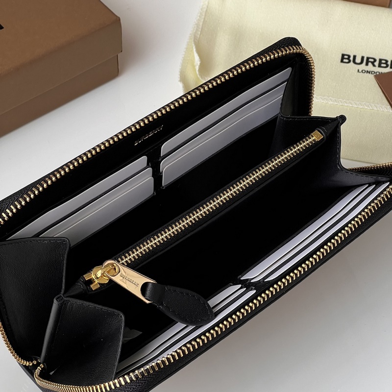 活力裝飾標志性 Burberry 格紋環保帆布全拉鍊錢夾 [B家]原單出品IT~