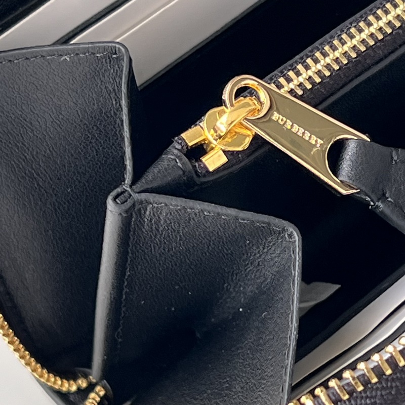 活力裝飾標志性 Burberry 格紋環保帆布全拉鍊錢夾 [B家]原單出品IT~