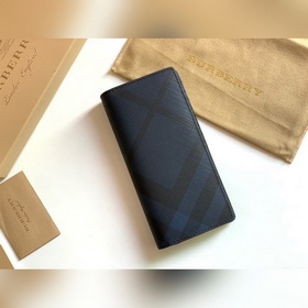 London 格紋二折包 [B 家]原單出品IT~~ 煙熏格子搭配進口粒面小牛皮