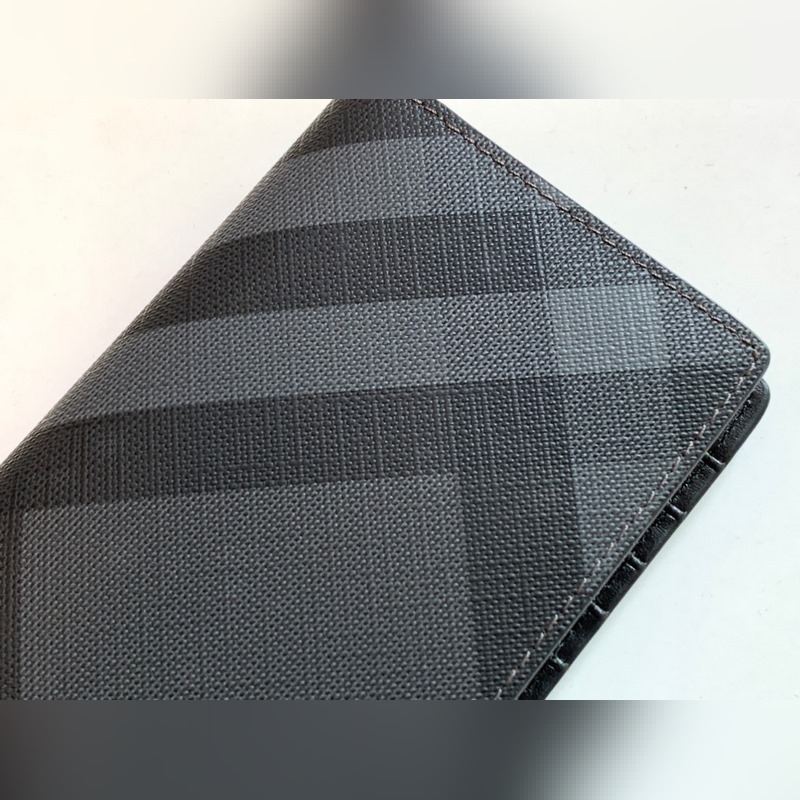 London 格紋二折包 [B 家]原單出品IT~~ 煙熏格子搭配進口粒面小牛皮