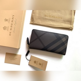 London格紋拉鍊包 [B 家]原單出品IT~~官方新配色小號拉鍊錢包 煙熏格