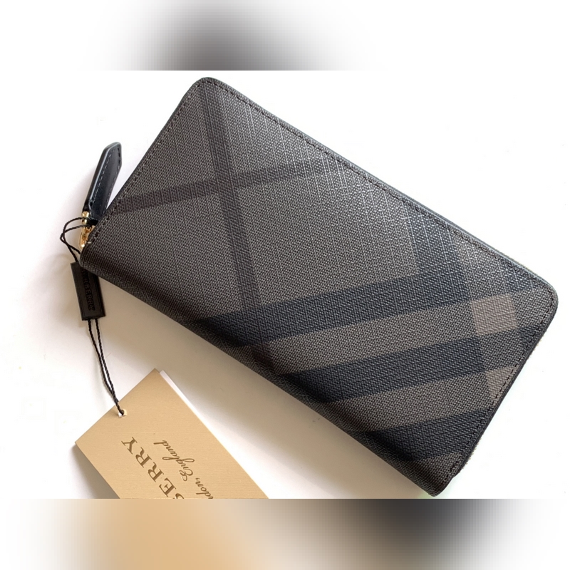 London格紋拉鍊包 [B 家]原單出品IT~~官方新配色小號拉鍊錢包 煙熏格